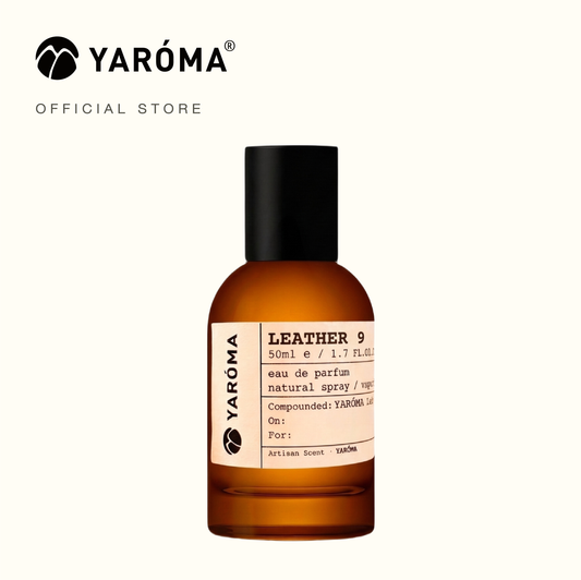 Yaroma Leather 9 perfume bottle on a white background
