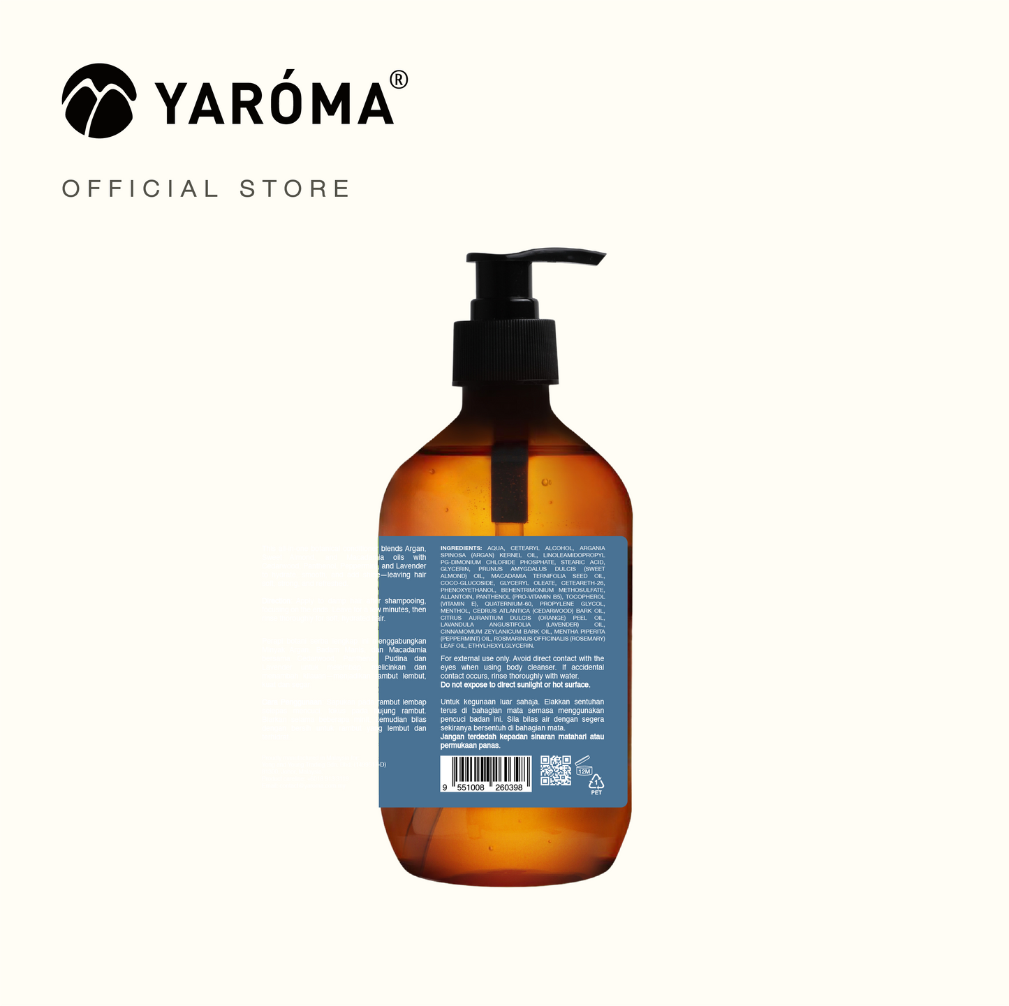 YAROMA Amino Shampoo Hair Fall Control | Scalp Refreshing | Rosemary & Lavender