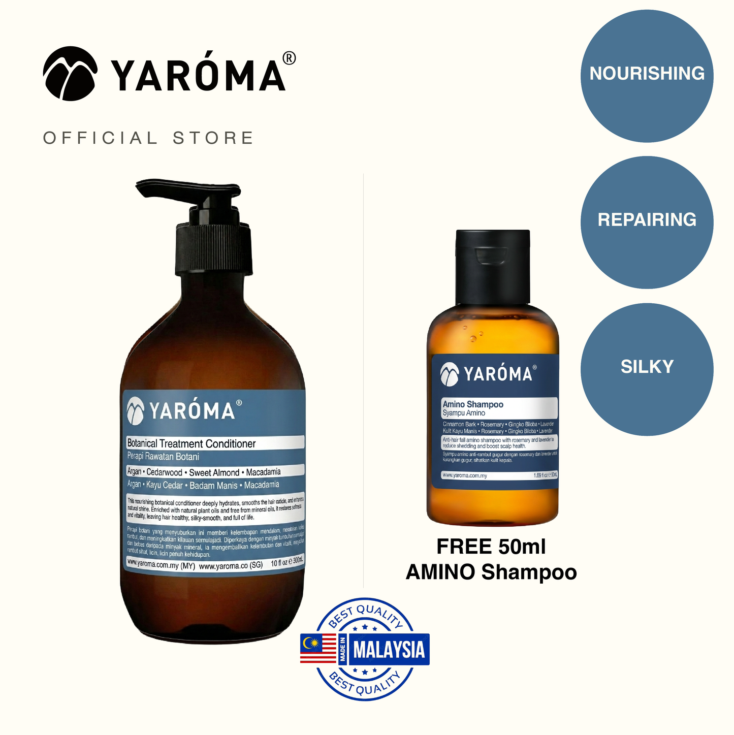 YAROMA Botanical Treatment Conditioner | Silicone-Free & Hydrating