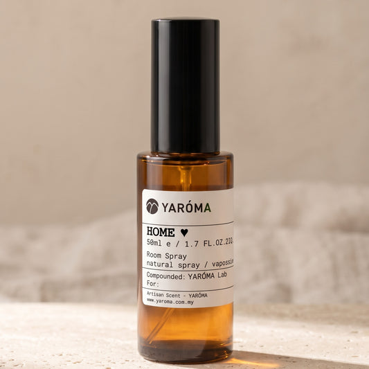 YARÓMA Home Room Spray editorial photography, square crop